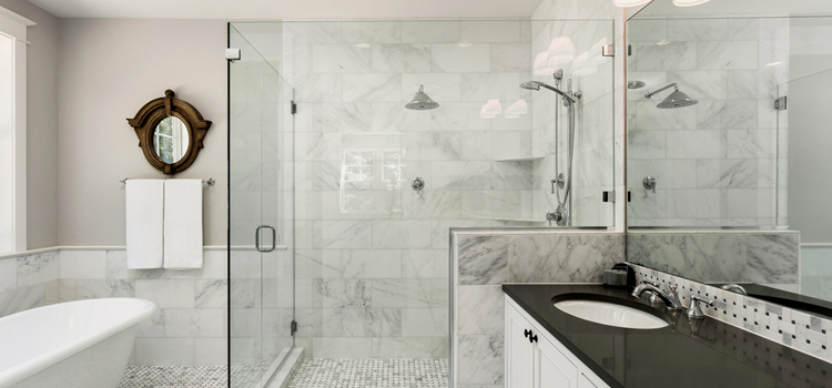 bathroom shower door installation in Keystone