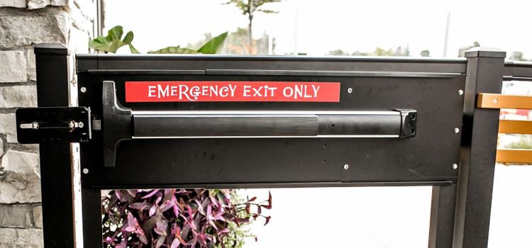 emergency push bar installation in Keystone